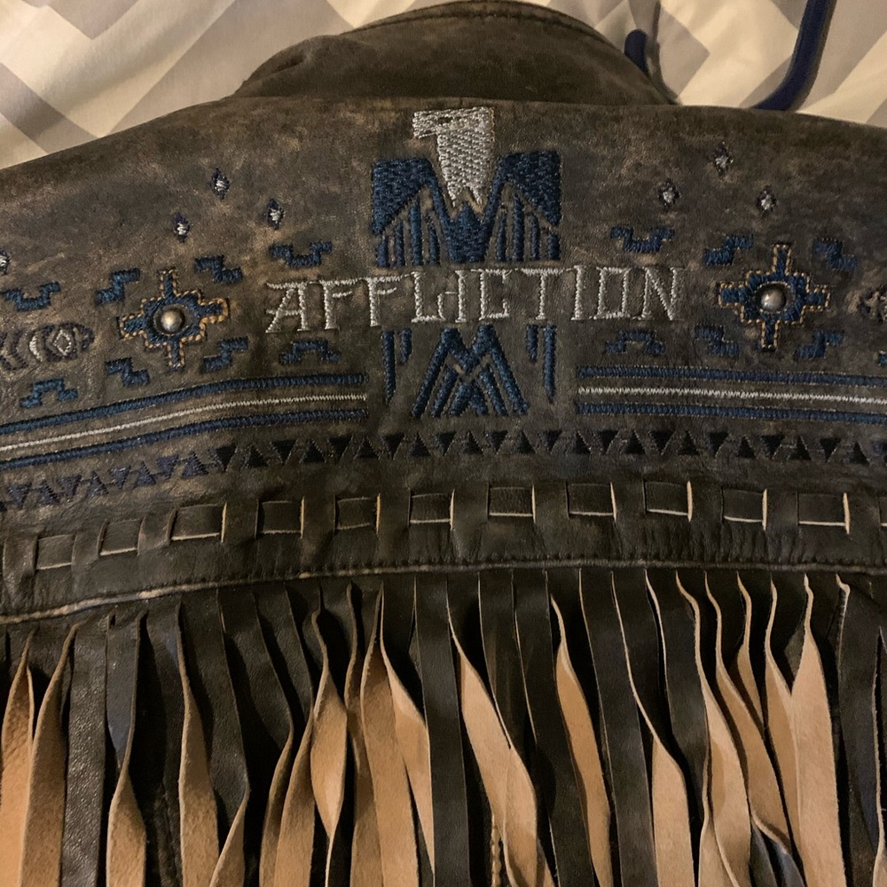 Brand new affliction leather jacket! - Picture 3 of 8